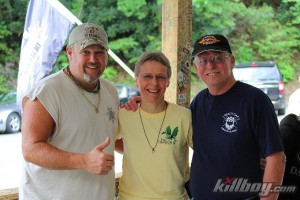 Ron & Nancy with Larry the Cable Guy, during the filming of “Only in America” summer of 2013.